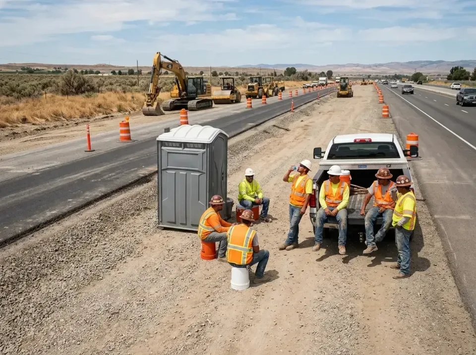 highway-road-construction-crew-007 — frequently asked questions, Porta Potty and Restroom Rentals in Gooding, ID